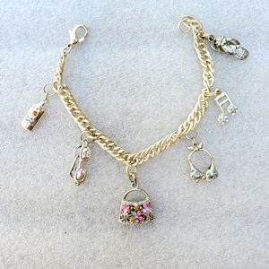 Padlock Bracelet with 6 Charms
